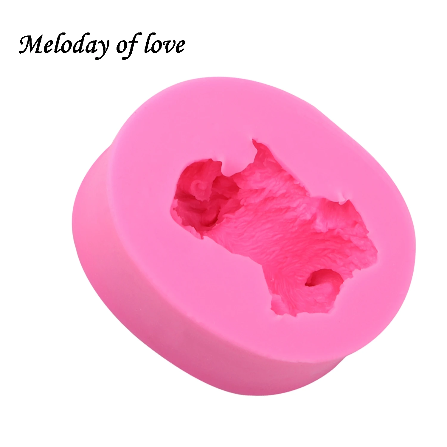 3D Ature schnauzer Dog handmade soap mold chocolate cake decorating tools DIY fondant silicone mold Flexible Baking Mold T0169