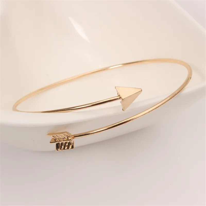 L152 New Fashion Bijoux Pulseiras Statement Gothic Punk Charm Open Adjustable Arrow Cuff Bracelets Bangles Women Jewelry Gift