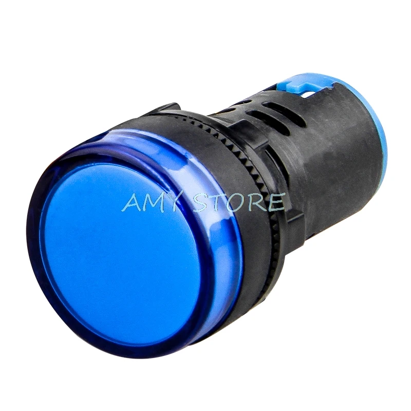 5Pc 22mm AD16-22DS 표시기 파일럿 신호등 램프 전원 작업 6.3V 12V 24V 36V 48V 110V 220V 380V 빨간색 파란색 녹색 노란색 흰색