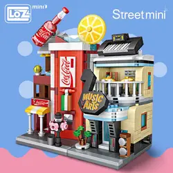 LOZ Mini Bricks Architecture Mini Street Model Cake Store Shop Building Assembly Toy City Square Block Set Kids Gift Bookstore