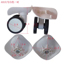 A33 DH-17 DH17 Replacement Wheels for Suitcases Trolley Case Luggage Wheel Repair Parts Accessories Universal Luggage Wheel