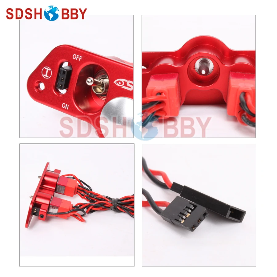 6STARHOBBY Heavy Duty Metal Dual Power Switch with Fuel Dot for RC Airplane (upgraded from ST1007)