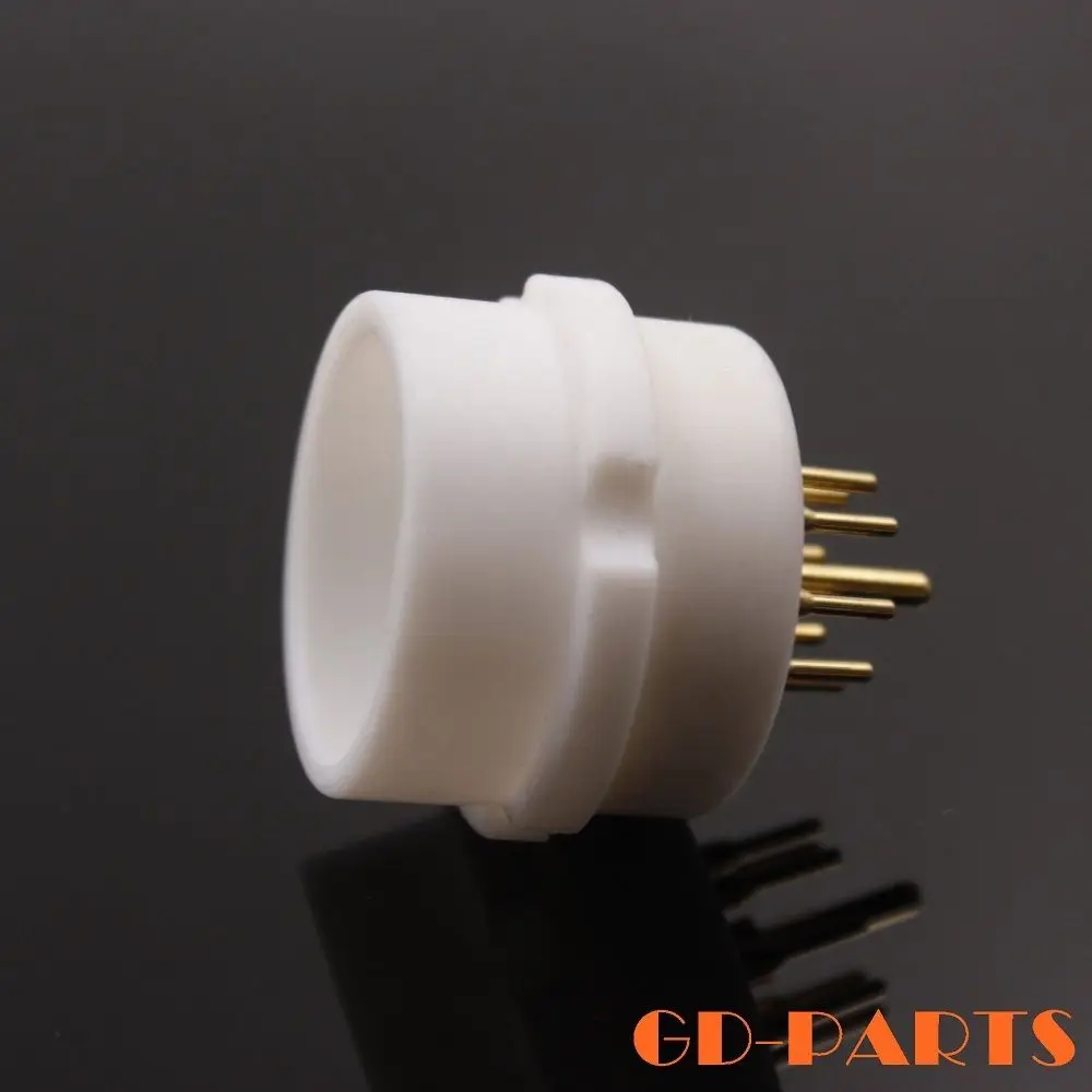 Eizz-ヴィンテージアンプ用8ピンptfe真空管バルブベース,金メッキ,日曜大工,ecc40,ef40,ef42用,ハイエンド,1個