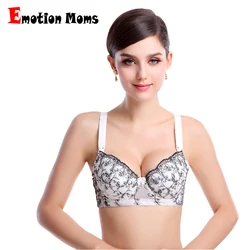 Emotion Moms Free Shipping 100% Cotton Plus Size Cups Push Up Gather Fashion Lace Maternity Bra Breastfeeding Nursing Underwear