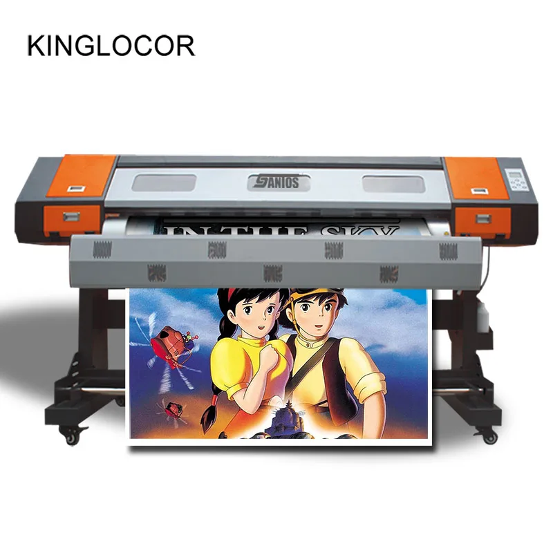 1.8m 1800mm 6 Feet Indoor Outdoor Printer Digital Inkjet Dx5 Double Head Fast Printing PVC Film Large Format Printer