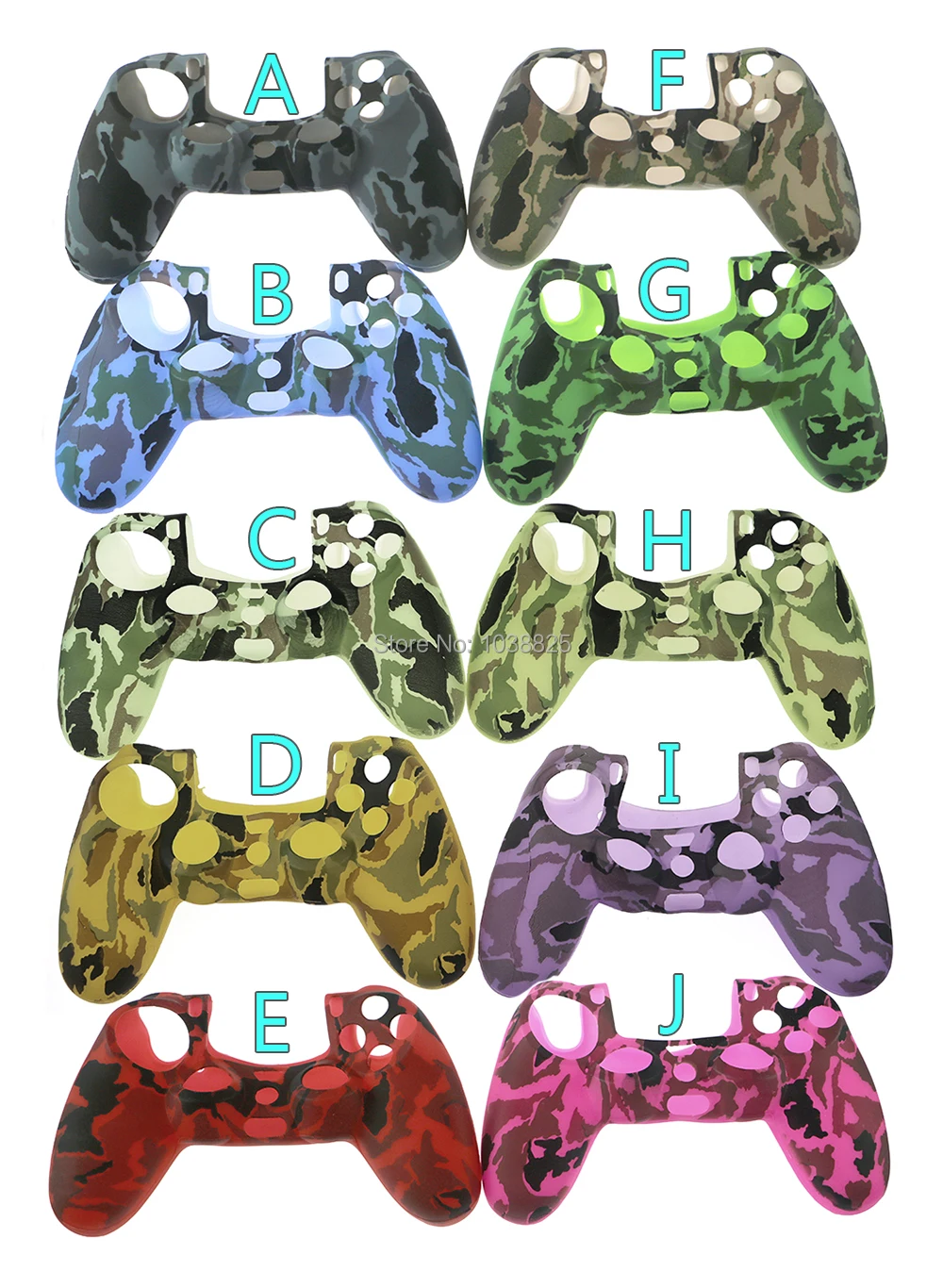 Camouflage Camo Silicone Gel Rubber Soft sleeve Skin Grip Cover Case For Playstation 4 PS4 Pro PS4 Slim Gamepad Protect