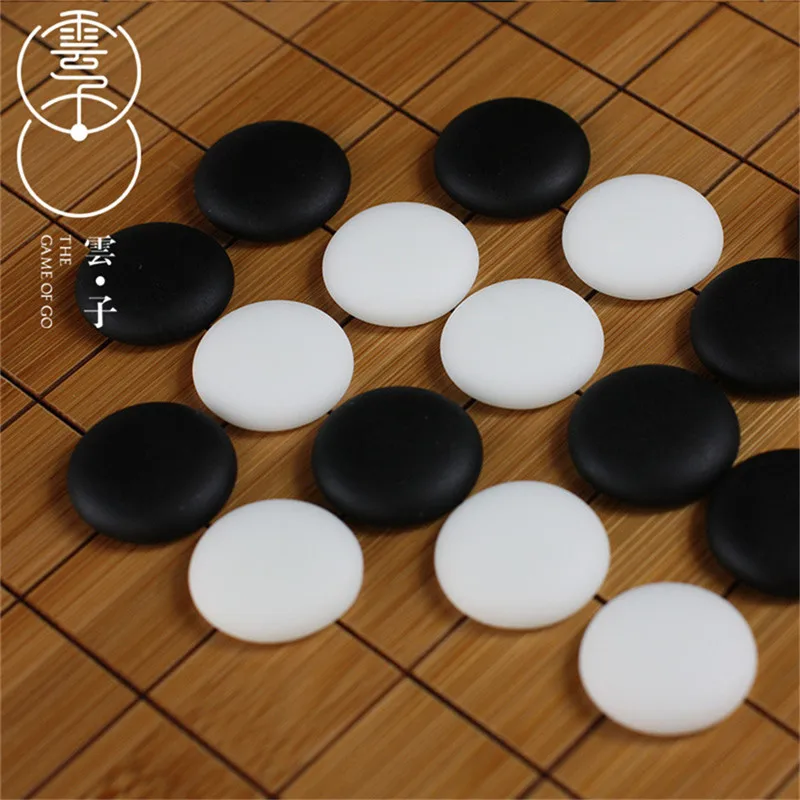 BSTFAMLY Go Chess New Yunzi B One Side Pieces Diameter 2.2cm For 19 Road 361Pcs No Chessboard Chinese Old Game of Go Weiqi LB36