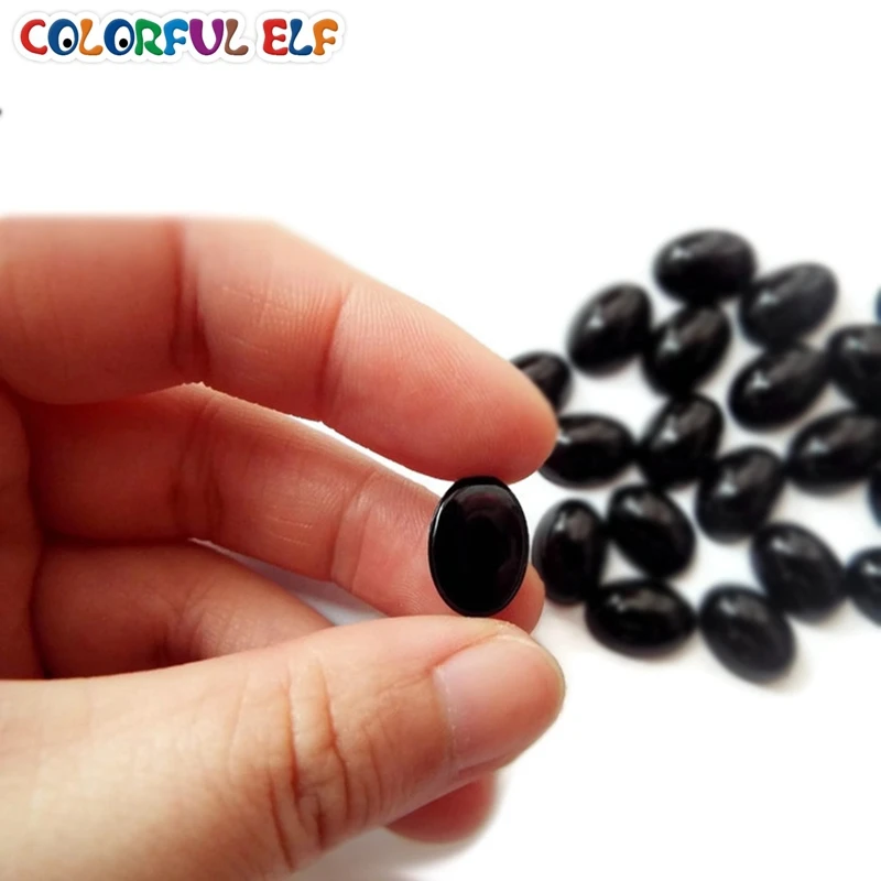 Flatback Oval Black Eyes For Amigurumi Toy Teddy Bear Animal Plastic Eyes Doll Parts Doll Making Supply For Crochet Stuffed Toys