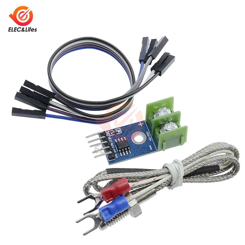 5V 50mA MAX6675 Module + K Type Thermocouple Module Temperature Sensor Tester -200-1300°C Module with Dupont Cable for arduino