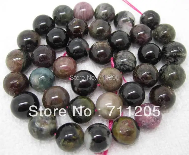 wholesale 39pcs ,10mm Natural Tourmaline Round loose beads ,we provide mixed wholesale for all items ,please contact us !