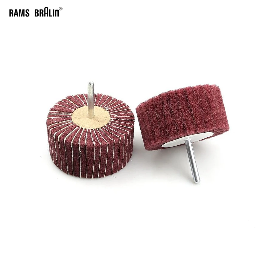 

1 шт. 3" 80 мм нетканая полировальная щетка для швабры 1/4" 6 мм хвостовик установленный лепестковый круг для волочения проволоки по металлу, дереву, пластику