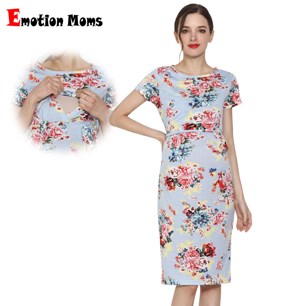 Summer Maternity Dress Short Sleeve Breastfeeding Dresses Women Pregnancy Clothing Lactation Dresses Wear for Pregnancy Women