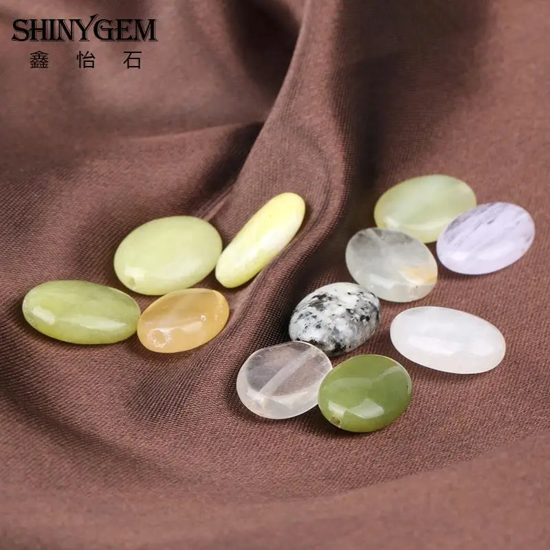 SHINYGEM New Arrival Natural Mix Color Quartz Oval Beads Wholesale Drop Shipping 10x14mm Semi-Precious Stone For Diy Jewelry