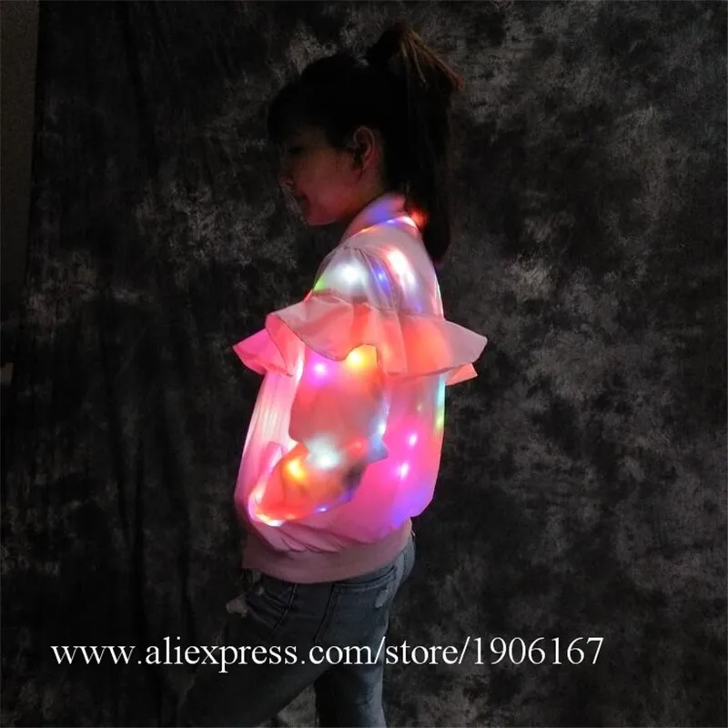 Colorful Led Luminous Women Clothes Light Up Led Halloween Masquerade Ballroom Costume Led Party Nightclub Dance Suit