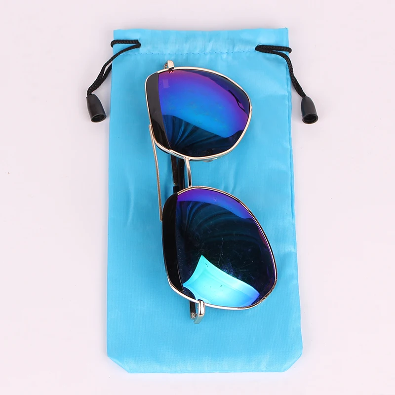 Customized 9.5x19cm 1000pcs/Color High Quality Fashion Sunglass Eyewear Pouches Microfiber Drawable Cloth Glass Bags