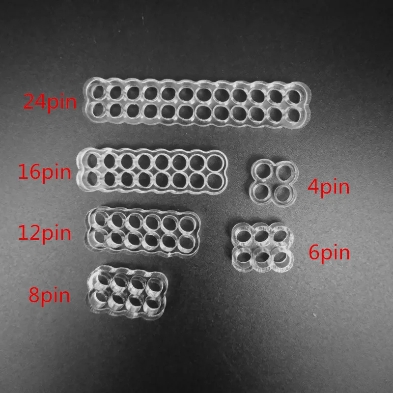 High Quality 24p/16p/14p/12p/8p/6p/4p Round Acrylic Cable Combs for 4MM Single Sleeved CPU/ GPU Extension Cable-2pcs