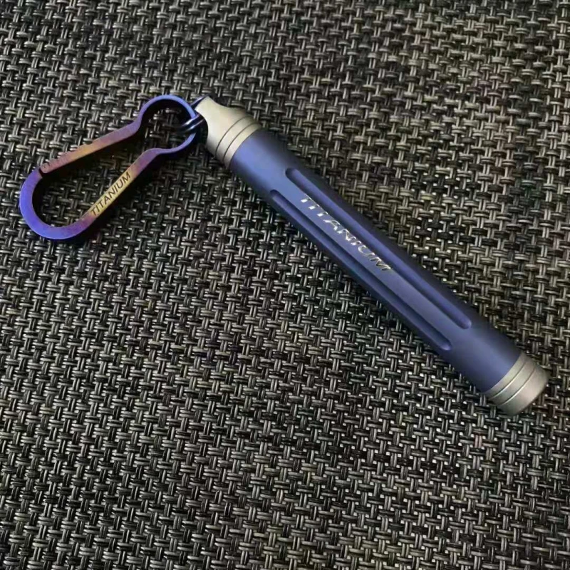Portable Mini Pocket Waterproof Titanium Toothpick Holder Case with Reusable Titanium Toothpicks Fruit Picks for Outdoor Picnic