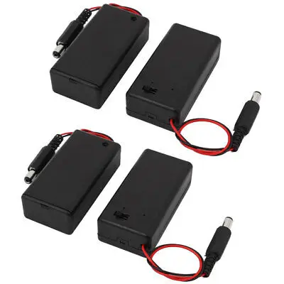 4 Pcs 5.5mm x 2.1mm DC Nam Nhựa 1x9 V Pin Di Động Trường Hợp Chủ Box w bìa