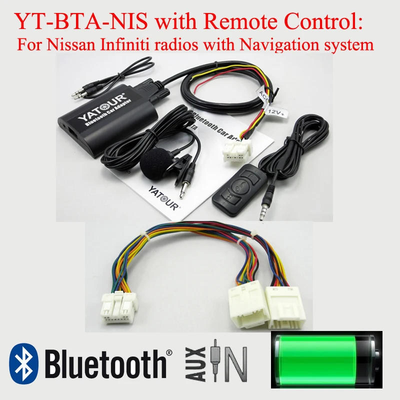 Yatour Car Bluetooth MP3 BTA with Remote control for Nissan Infiniti radios with Navigation system