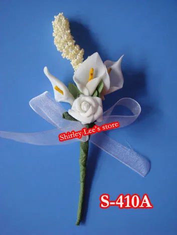 

120 X Mini calla llily and rose Pick w/Bow Bomboniere flower For WEDDING DECOR Cake Decoration DIY