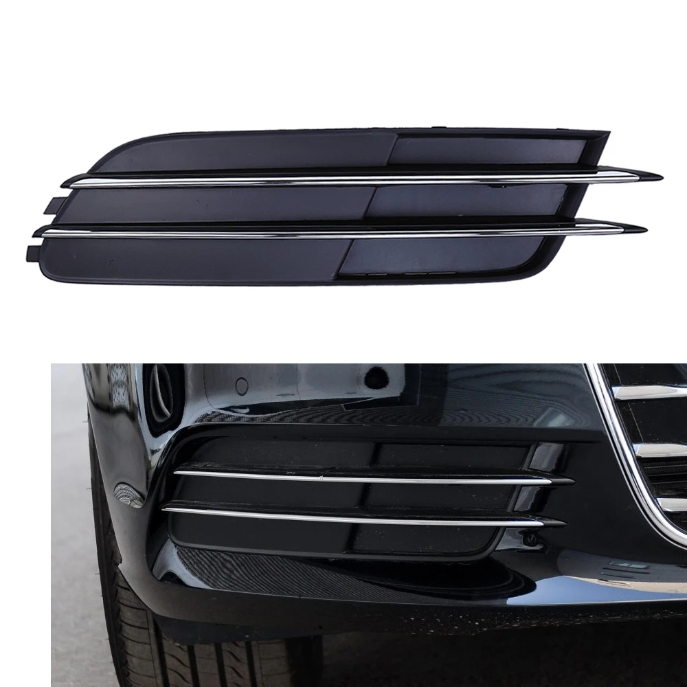 Car Lower Bumper Fog Light Grille for Audi A6 C7 12-14 Right Black Grill