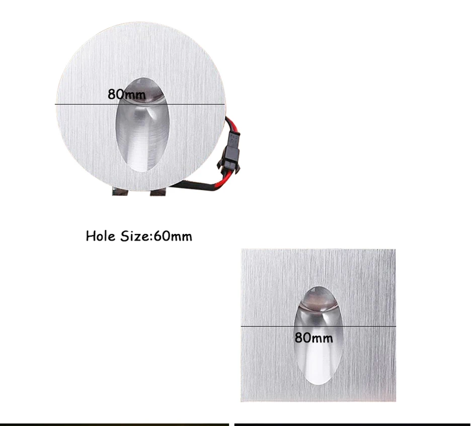 Led Wall Lamp 1W 3W Recessed Porch Pathway Step Stair Light Basement Bulb Spotlight Modern Home Decoration AC 85-265V