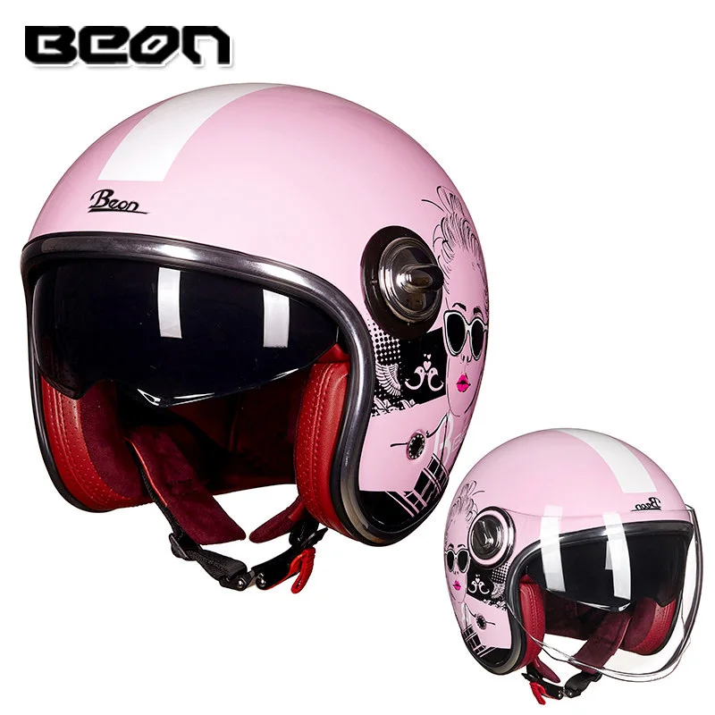 BEON B108A motorcycle helmet 3/4 open face helmets motocross vintage casque Moto Casque Casco Capacete Retro Helmet