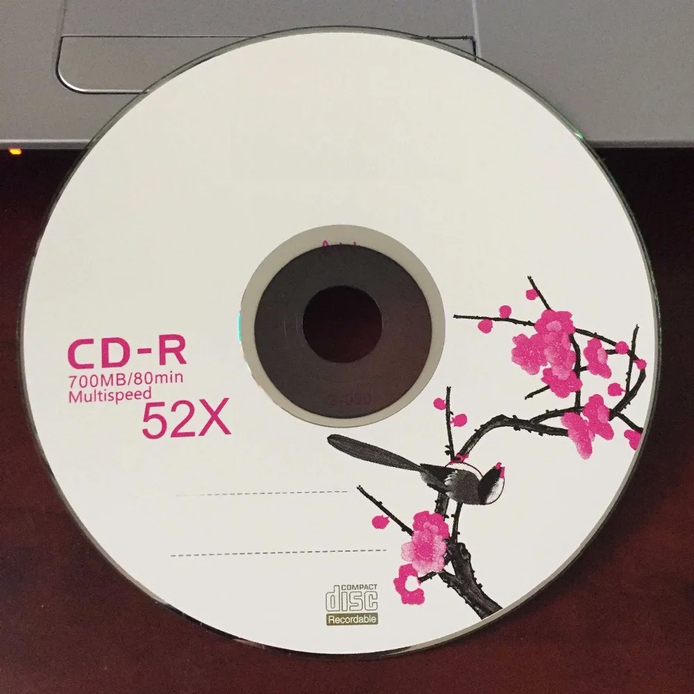 Wholesale 50 discs Grade A x52 700MB Blank Tree Bird Printed CD-R Discs