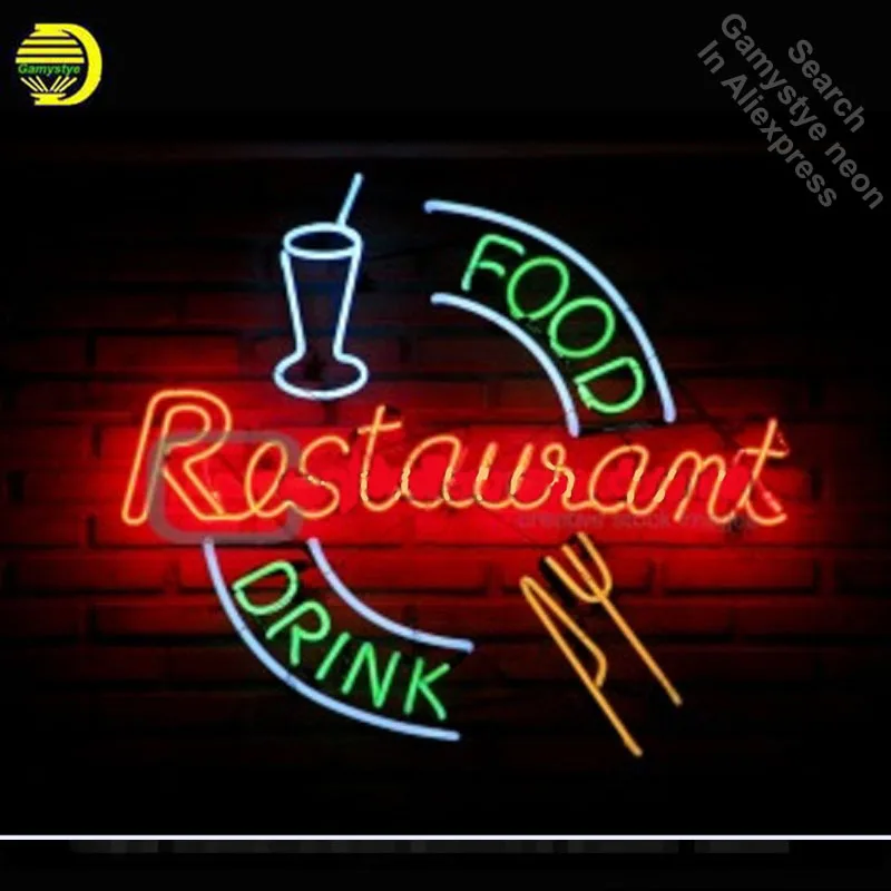 Neon Sign for Food Drink Restaurant Neon Tube vintage Business sign handcraft Lamp Store Displays Gifts light Flashlight sign