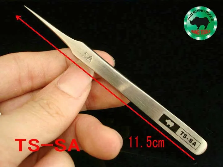 Japanese RHINO TS-SA Tweezers 11.5cm High-precision Super Hard Super Sharp Forceps For Repairing Watch or Mobile