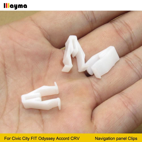 Imagen 2 del producto Clips de plástico para Honda Civic City FIT Odyssey Accord CRV, panel de navegación de control Central, clips de hebilla de instrumento, 20 piezas