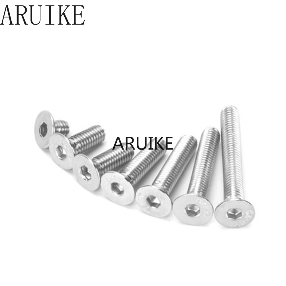 

50pcs DIN7991 M5x20/25/30/35/40/45 mm flat head countersunk 304 Stainless Steel Hex Socket Head Cap Screw