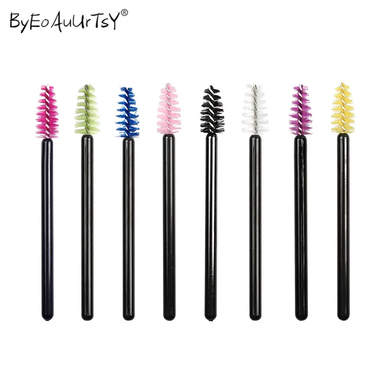 50pcs/pack Disposable Eyelash Brush Mascara Wands Applicator Eyelash Comb Makeup Brushes Individual Lash Removing Swab Micro