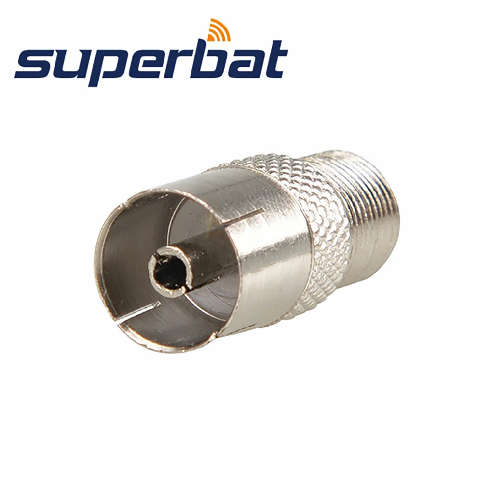 Superbat DVB-T TV-Tuner Antenna Adapter F Jack to DVB-T Female RF Coaxial Connector