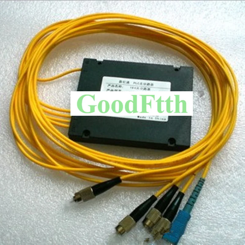 Optical Splitter Coupler FBT PLC 1X4 SC-FC/UPC SM ABS BOX Customized Ratio GoodFtth