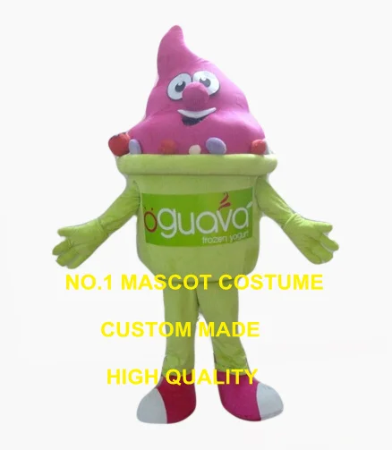 Koele Zomer Ijs Mascotte Kostuum Volwassen Grootte Aardbei Smaak Icecream Thema Anime Cosplay Kostuums Carnaval Fancy Dress 2555