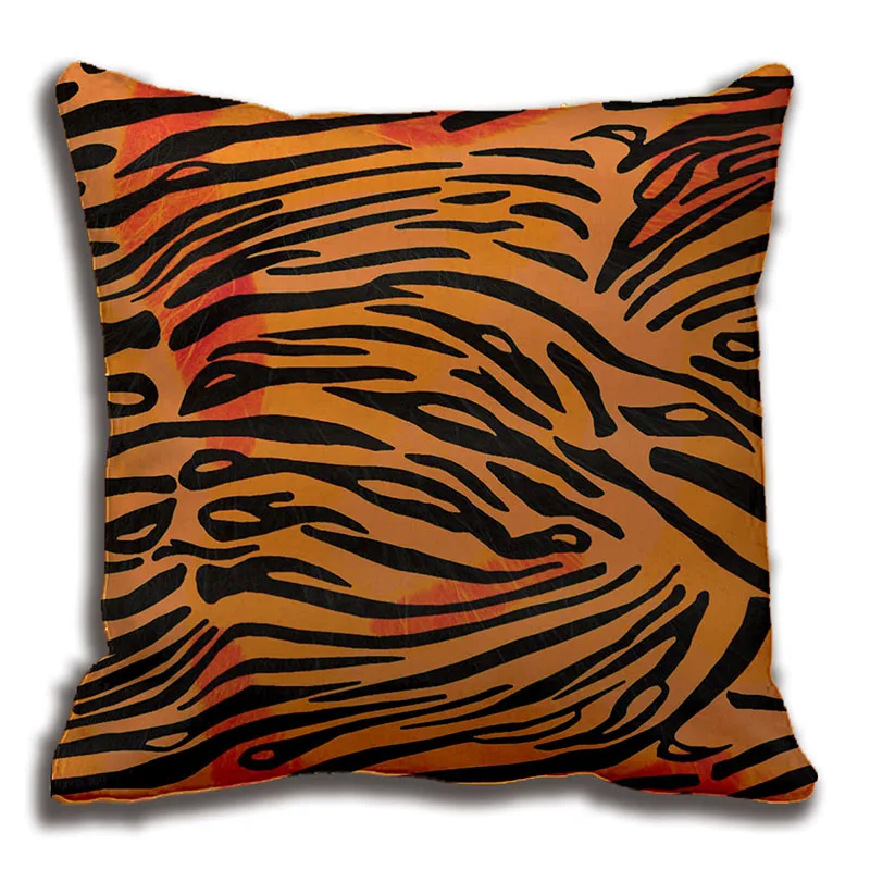 Striped Tiger Fur Animal Print Pattern Throw Pillow Decorative Cushion Cover Pillow Case Customize Gift By Lvsure For Sofa Seat