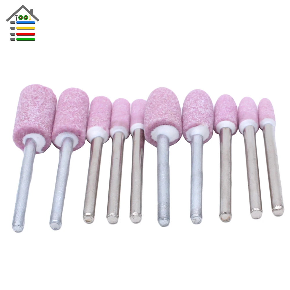 New 10 pc Assorted Ceramic Mounted Point Grinding Stone Head Wheel fit Dremel Electric Grinder Drill RotaryTools