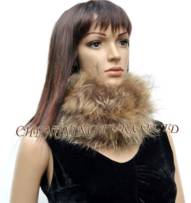 CX-E-06 Real Raccoon Fur Stretch Snood / Head Band ~ DROP SHIPPING