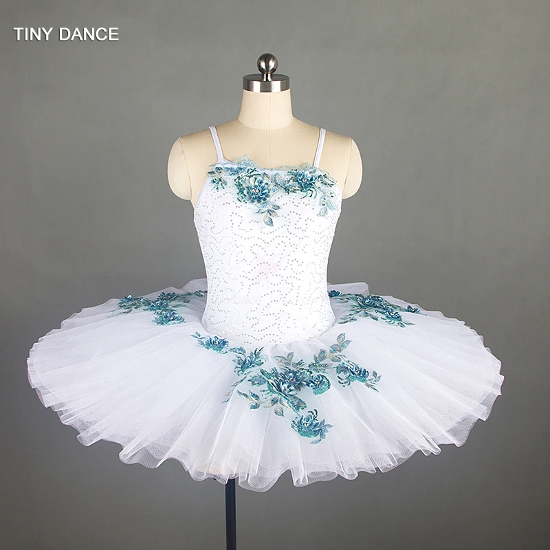 

White Spandex Bodice with 7 Layers of Stiff Tulle Tutu Professional Classical Ballerina Dance Tutu Dress for Girls BLL011