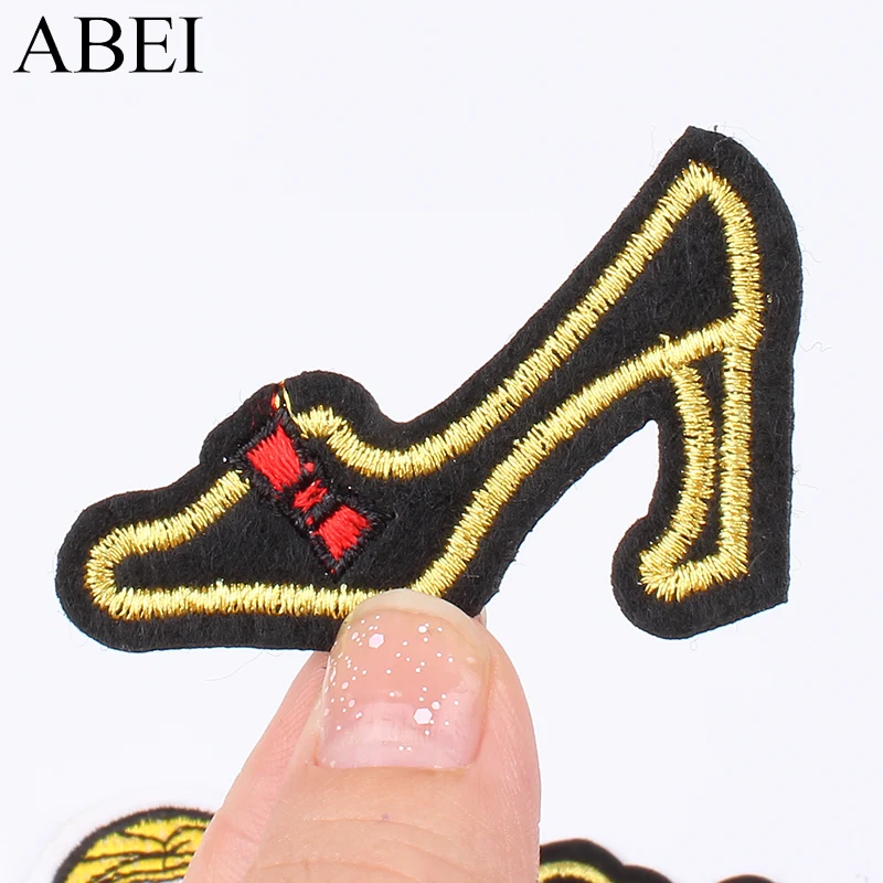 10pcs/lot Iron On Fashion Women Clothes Stickers Embroidery Cartoon Patches Sew On Fabric Appliques for Garments Jeans Coat