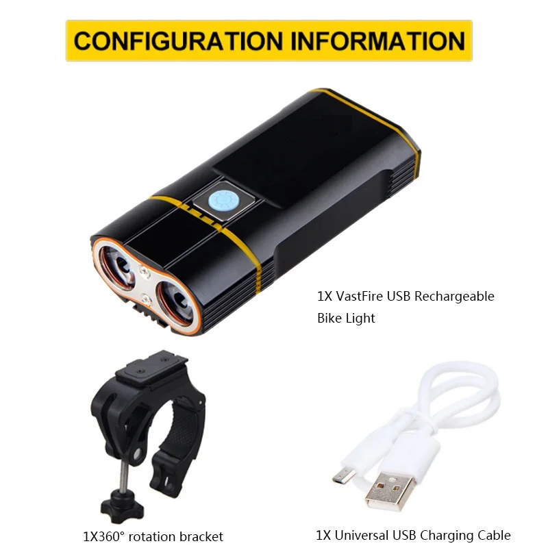 7000Lm Bicycle Light Bike front Rechargeable USB Bike Light Torch Cycling Headlamp Bicycle lamp Built in 18650 Battery