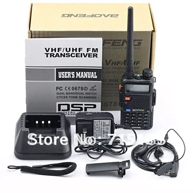 2016 HEIßER Baofeng UV-5R dual-band-funkgeräte mit hörmuschel Baofeng UV5R 5 Watt 128CH FM VOX UHF + VHF Tragbaren walkie talkie