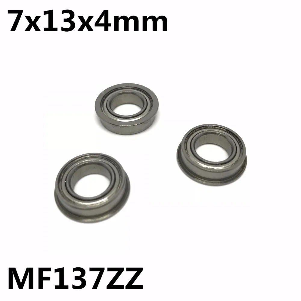 10 Pcs MF137ZZ 7x13x4mm Flansch Lager Rillen Kugellager Hohe Qualität MF137Z MF137