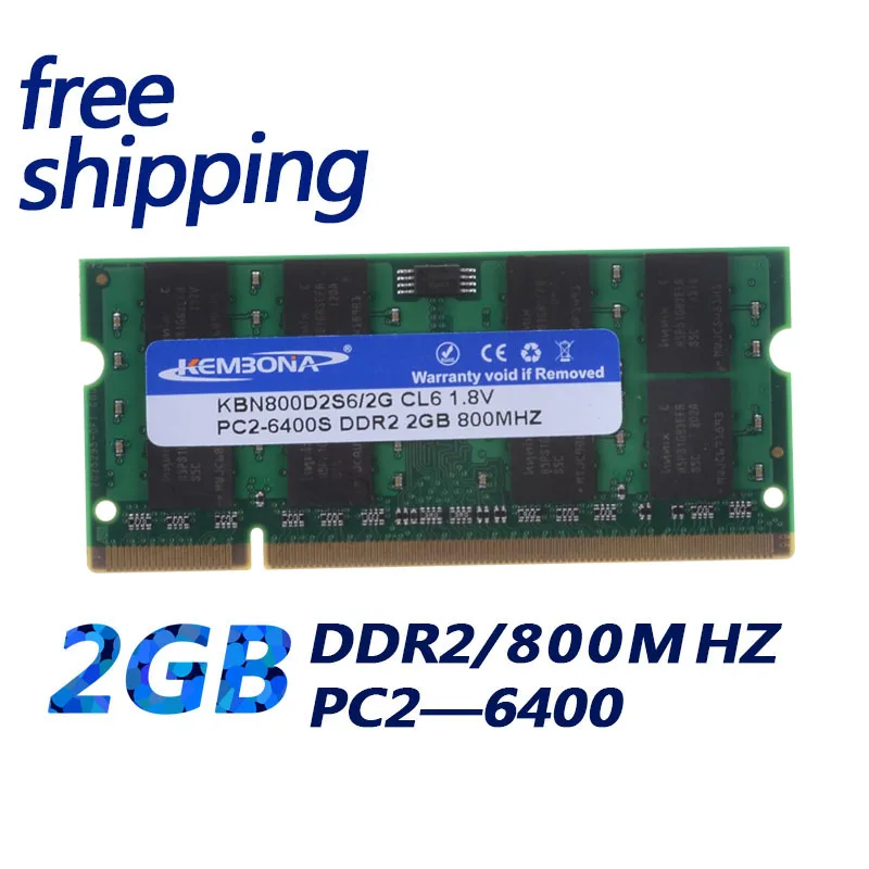KEMBONA-Memoria DDR2 sellada para ordenador portátil, 667Mhz/800Mhz, 1GB/2GB, SODIMM, 200 Pines, garantía de por vida