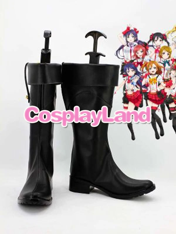 

Customize Boots Love Live ! Black Cosplay Boots Cosplay Costume Anime Party Shoes