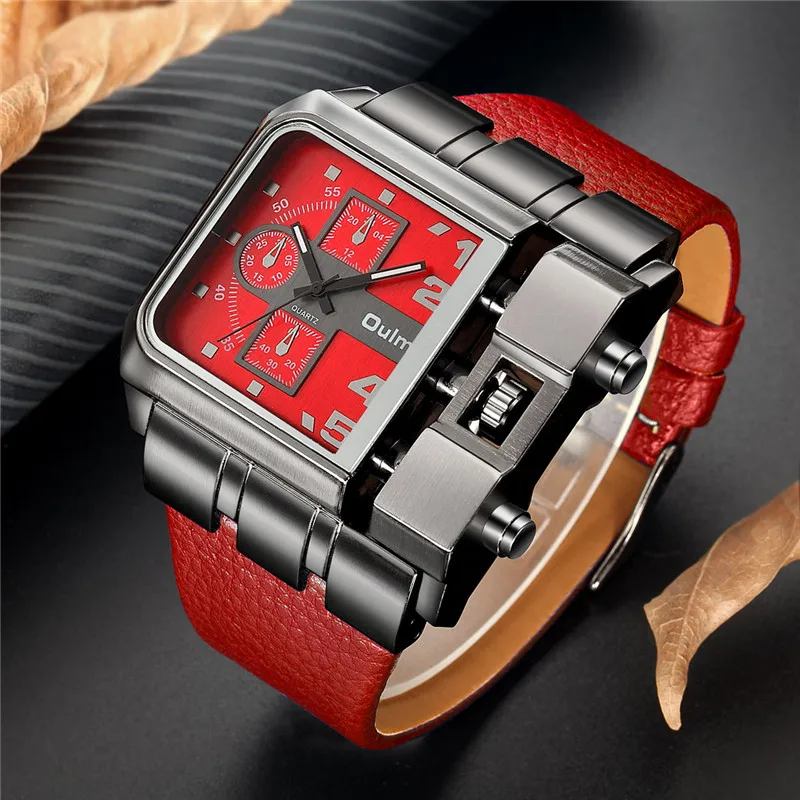 

Oulm 2019 Fashion Sport Mens Watches Top Brand Luxury Casual Chronograph Men Quartz Wristwatches Clock Relogio Masculino