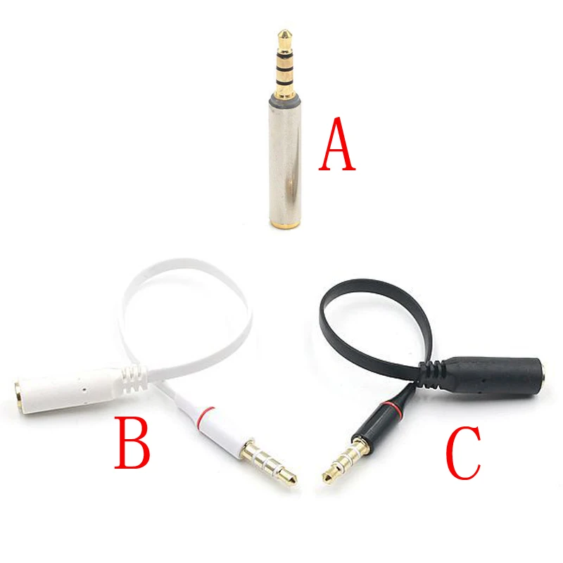 3.5mm Male to Female Audio Adapter CTIA to OMTP Headphone Earphone Jack Converter For iPhone HTC Samsung