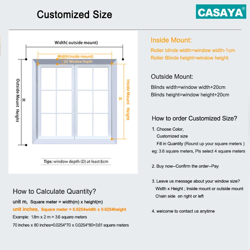 CASAYA Customized Electric Motorized Blinds, Daylight and Blackout, Rechargeable Tubular Motor, Smart Blinds for Home and Office