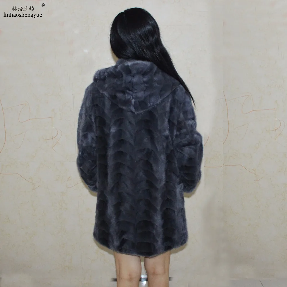 Linhaoshengyue Real Fur  Mink Fur Women Coat Freeshipping Winter Warm Fashion Coat